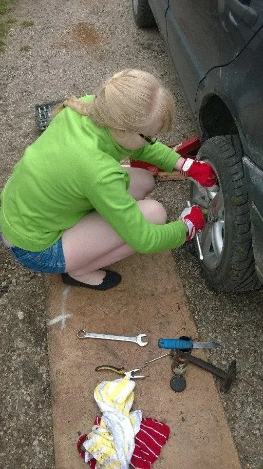 Removing a car wheel