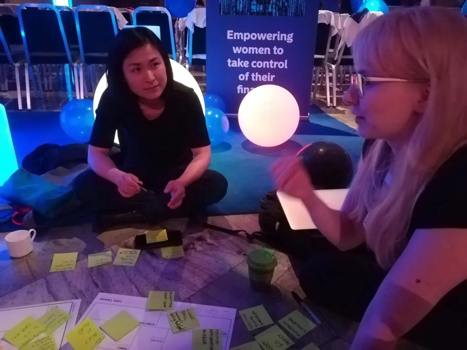 Discussing and building on each other's ideas.